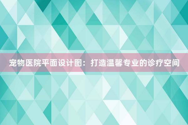 宠物医院平面设计图：打造温馨专业的诊疗空间